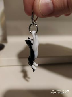 Fatti A Mano A Forma Di Gatto In Vetro Di Murano E Argento