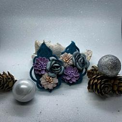 Feltro Con Fiori Di Stoffa