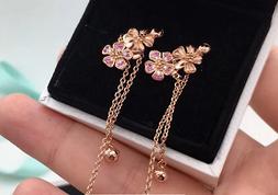 Pandora Fiori Di Pesco Rosa Peach Blossom Dangle Earrings 28