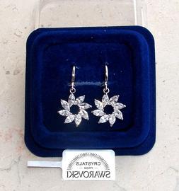 Fiori Oro Bianco 18k Zirconi Cristalli Swarovski Veri Sw7/2 