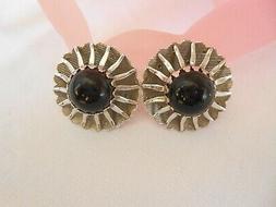 Firmati Sarah Coventry Metallo Argentato Perla Nera In Lucit