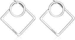 Geometrici In Argento Sterling 925 Con Piccoli Orecchini A C