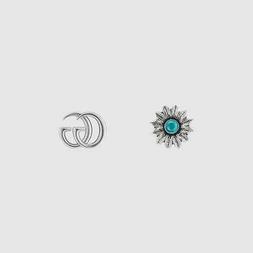 Gucci Gg Marmont Flower Ybd527344001 Earrings Donna Argento 