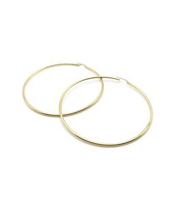 Oro Giallo 18 Kt 750 - Cerchio Grande - Gold Earrings Made I