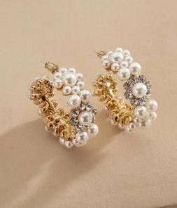 Gioiello Cerchio Oro Con Strass Pietre E Perle  Eleganti Bij