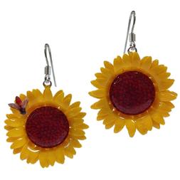 Girasole Con Ape In Smalto A Cottura.