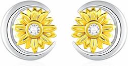 Girasole In Argento Sterling S925 Per Donna, Sei I Miei Orec