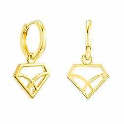 " Goar " 18k Placcato Oro Diamante Donna Giallo Alla Moda