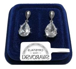 Goccia Donna Pl. Oro Bianco 18k Con Cristalli Swarovski Sw/1