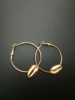 Grandi A Cerchio Con Conchiglia Dorati