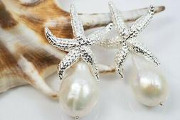 Grandi Perle Barocche Naturali Stelle Marine Argento 925 Gio