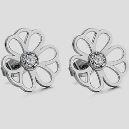 BROSWAY ,ORECCHINI "IKEBANA" MODELLO FIORE CON SWAROVSKY  NU