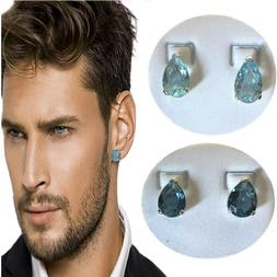 In Argento 925 Acquamarina Da Donna Con Cristalli A Goccia S