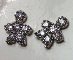In Argento 925 Bimbo Con Zirconi