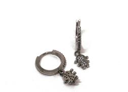 In Argento 925 Cerchi Zirconi E Bimba Con Zirconi