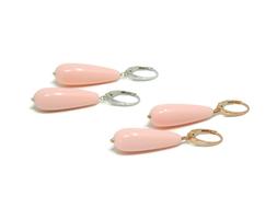 In Argento 925 Con Gocce Di Pasta Di Corallo Rosa Chiaro