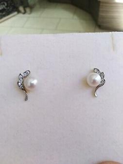 In Argento 925 Con Perle E Zirconi Bianchi 14/20