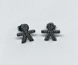 In Argento 925 Da Lobo Bimbo Con Zirconi Medi Color Crystal