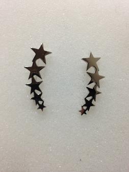 In Argento 925 Earcuff Stelle Lisce Gradazione
