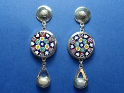 In Argento 925 Lavorati A Mano Con Murrine Millefiori E Perl