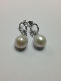 In Argento 925 Ovali Con Zirconi E Perla Scaramazza