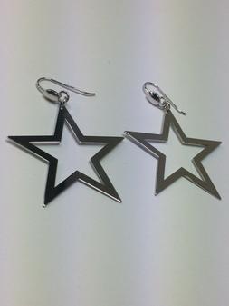 In Argento 925 Stelle Cave Piatte Grandi