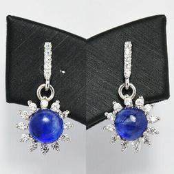 In Argento 925 Zaffiro Blu E Diamanti - Silver Earring Blue 