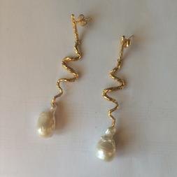 Maanesten In Argento Con Perle Barocche