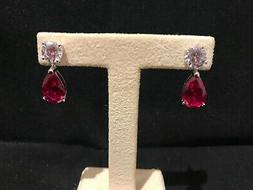 In Argento Con Pietre Rosse E Zirconi -gioielleria Ottaviani