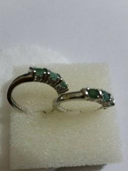 In Argento Con Smeraldo Verde Da 17.48 Carati Con Gancetto