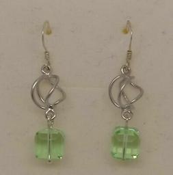 In Argento E Swarovski Pendenti Verdi Idea Regalo