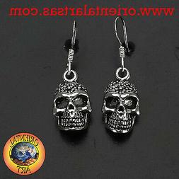 In Argento925 &permil; Pendenti Teschio Borchiato