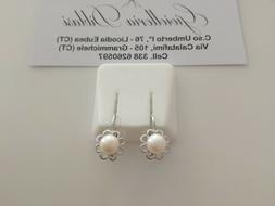 In Oro Bianco E Perle Naturali 18kt 750% Made In Italy