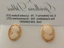 In Oro Giallo Cameo 18kt 750% Made In Italy