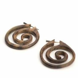 In Legno Di Cocco Tribali Fatti A Mano A Spirale