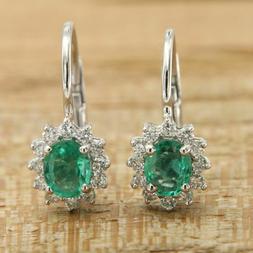 In Oro Bianco 18 Kt 750 Con Smeraldo E Diamanti A Monachella