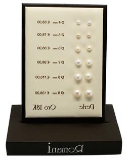 In Oro Bianco 18k E Perle Con Bellissima Scatola Velluto