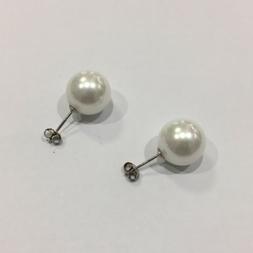 In Oro Bianco Con Perle Da 12 Mm