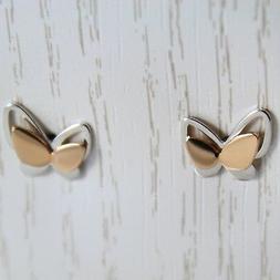 In Oro Bianco E Rosa 750 18k A Lobo, Farfalle, Lunghezza 0.7