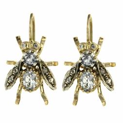 In Oro Giallo 14 Kt Con Acquamarina E Diamanti A Monachella 