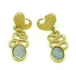 In Oro Massiccio 18 Kt Vintage Anni '50 Con Corallo Made In 