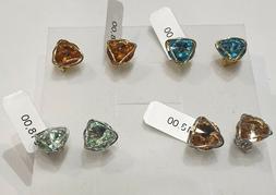 In Ottone Con Strass Rivoli Swarovski Originali Colorati