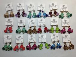 orecchini in ottone fantasia con cristalli swarovski