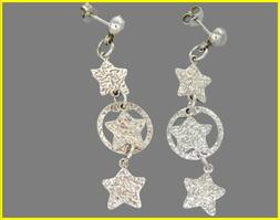 In Pendenti Di Stelle A Stella In Argento 925% Lunghi E Da D