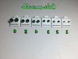 In Zirconia Cubica Verde Smeraldo Donna / Uomo / Bisex