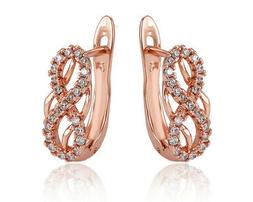 Infinito A Cerchio Con Swarovski Zirconia 18k Oro Rosa Placc