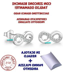 Infinito Argento 925 Con Zirconi Bianchi Conf. Regalo - Cert