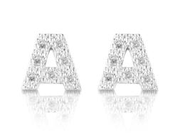 Iniziale Argento 925 Zirconi Pav&egrave; Chiusura Perno 6 Mm Scegl