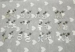 Iniziale Lettera Nome Acciaio Color Argento Donna