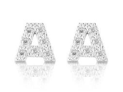 Lettera Iniziale A Argento 925 Con Pav&egrave; Zirconi Chiusura Pe